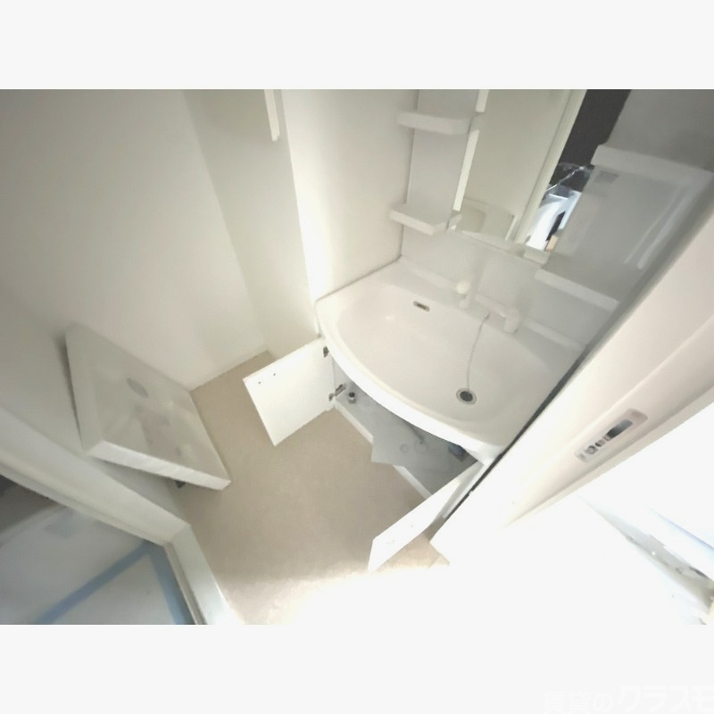 洗面設備　建築中写真です。