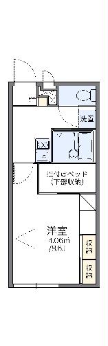 レオパレスメイプルハイム八雲の間取り