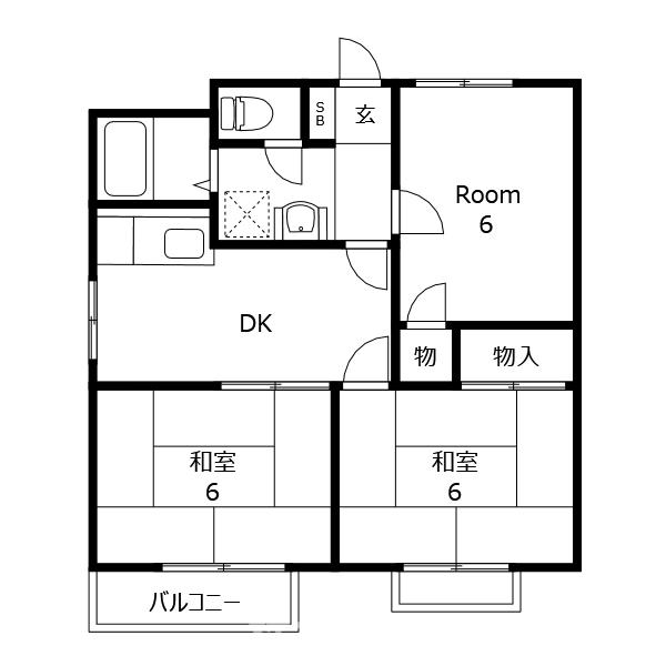 諏訪山ハイツの間取り