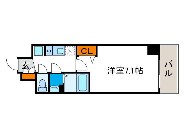 【プレサンスOSAKA DOMECITY クロスティの間取り】