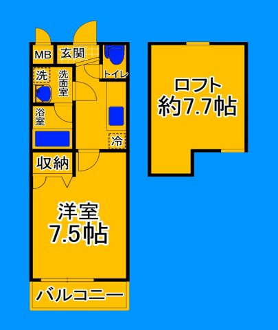 堺市北区東上野芝町のアパートの間取り