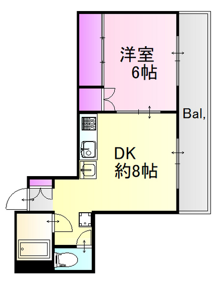 広島市中区本川町のマンションの間取り