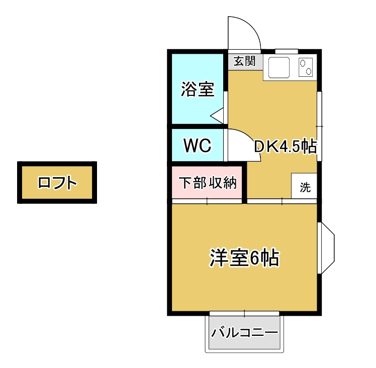 越路第２コーポナバタの間取り