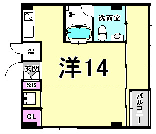 Y‘sHouse三宮IIの間取り