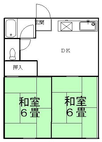 焼津市治長請所のアパートの間取り