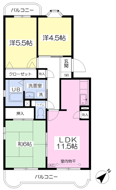 メルベーユぬかたIIの間取り