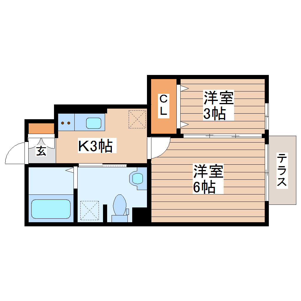 キャトルセゾン東仙台の間取り