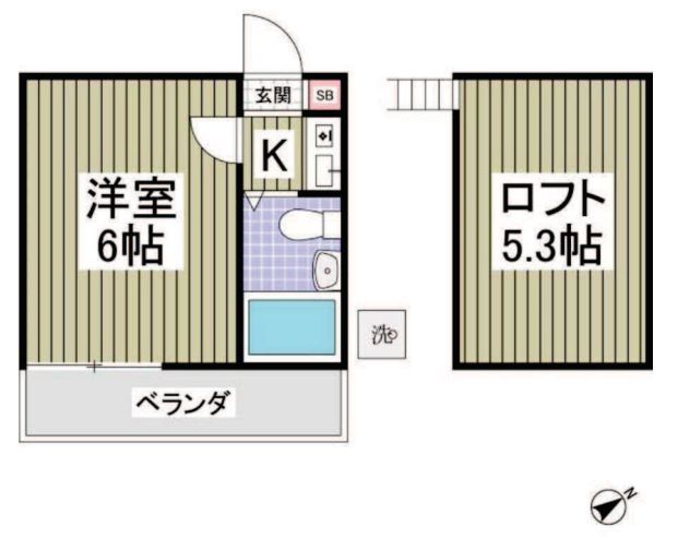 【松戸市二ツ木のアパートの間取り】