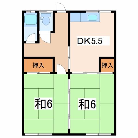 五十嵐アパートの間取り