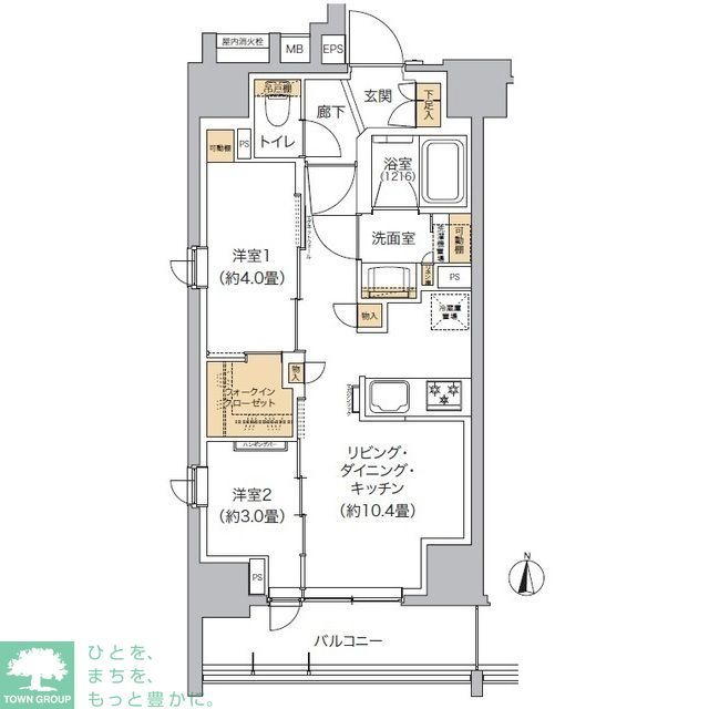 【豊島区東池袋のマンションの間取り】