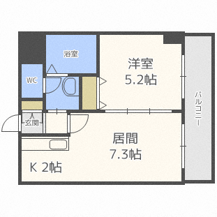 グランカーサ南１１条の間取り