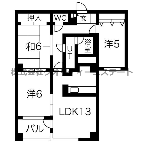 ハイム石蘭の間取り