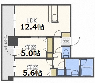 アルファタワー札幌南４条の間取り