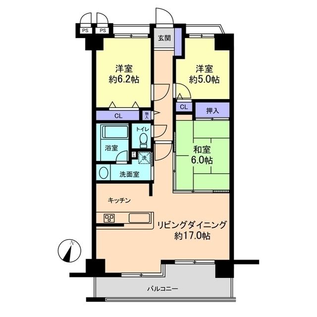 アパガーデンヒルズ大手町の間取り