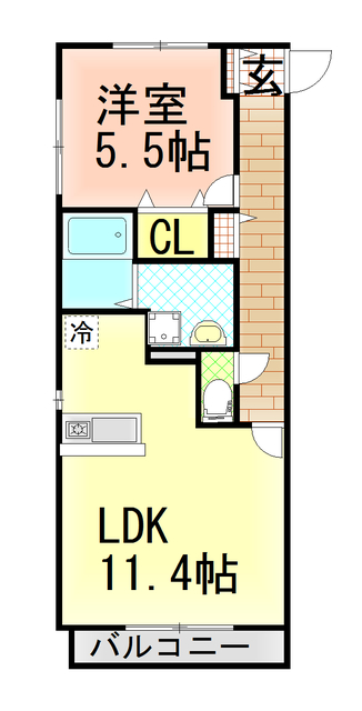 カームコートの間取り