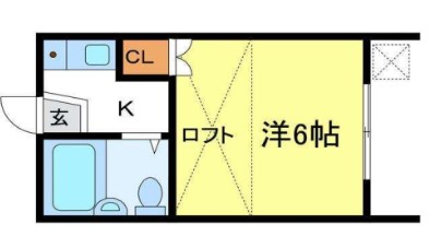 姫路市飾磨区今在家のアパートの間取り