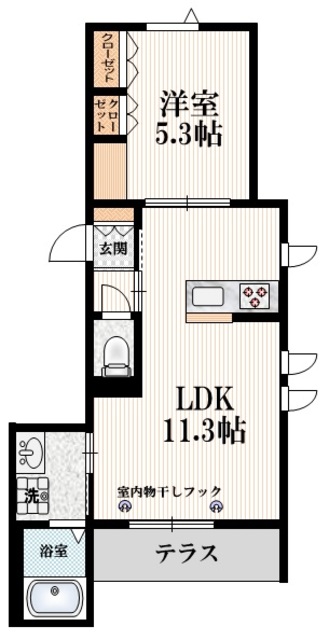 世田谷区三宿のマンションの間取り