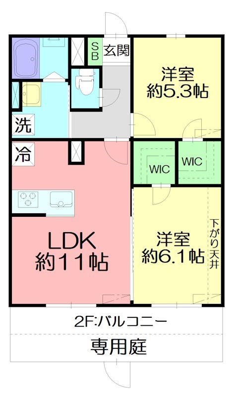 藤沢市鵠沼橘のアパートの間取り