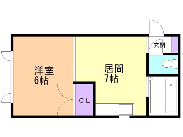 札幌市豊平区美園一条のマンションの間取り