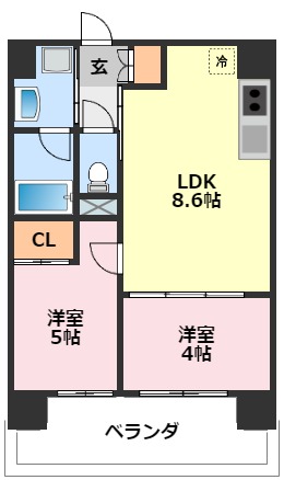 柏市柏のマンションの間取り