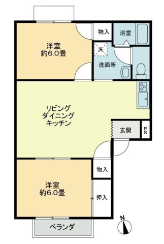 【フォブール吉峰IIＢの間取り】