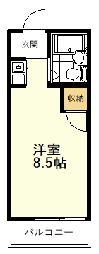 【国分寺市東恋ヶ窪のアパートの間取り】