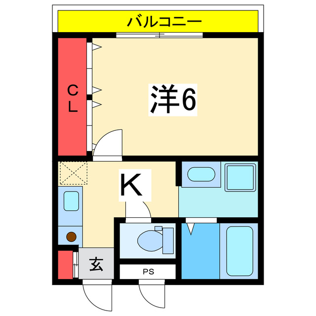 新潟市中央区南万代町のマンションの間取り