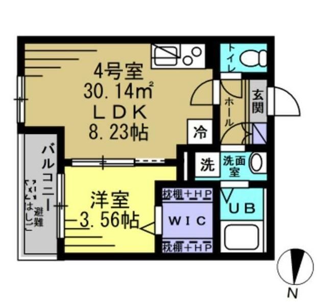 越谷市登戸町のアパートの間取り