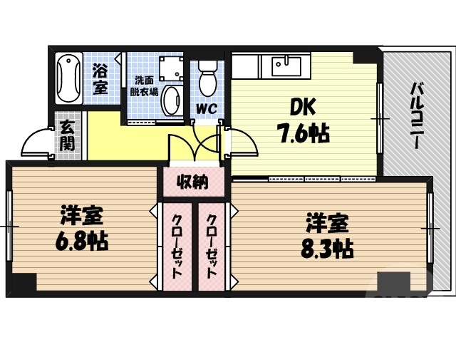 ラ・フェスタ緑橋の間取り