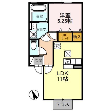 【ユニ　ステイ壱番館　Ａの間取り】