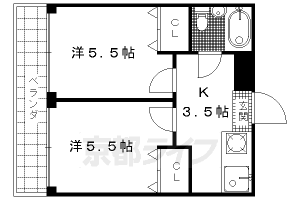 【グランディール伏見の間取り】