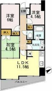 大阪市阿倍野区阿倍野筋のマンションの間取り