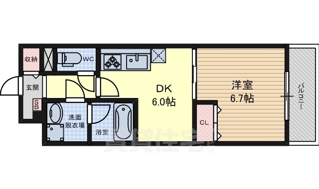 名古屋市東区泉のマンションの間取り