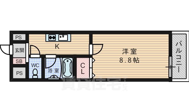 ザ・ブセナ稲荷新道の間取り