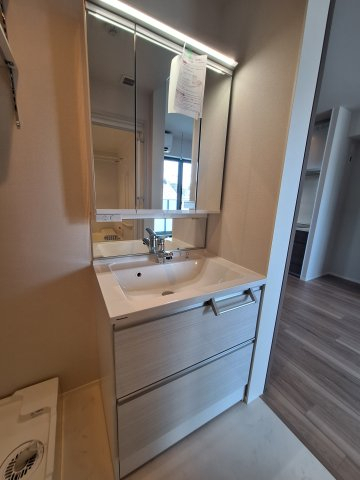 洗面設備　鏡面裏に収納あり/ホースヘッド