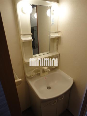 洗面設備　大きな洗面台です