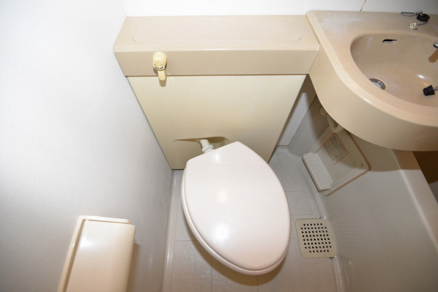 トイレ　落ち着いた色調のトイレです