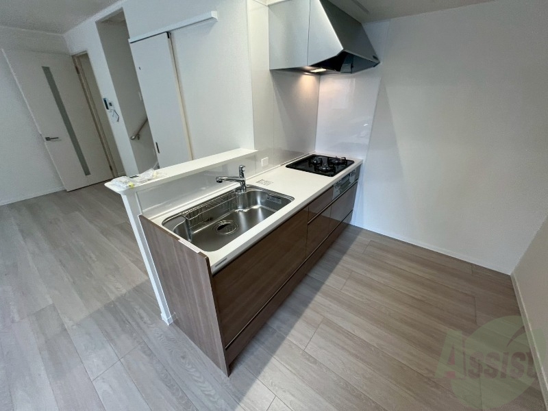 キッチン　清潔感がありお洒落なキッチンになっていました！