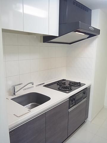 キッチン　使いやすいガス２口システムキッチン