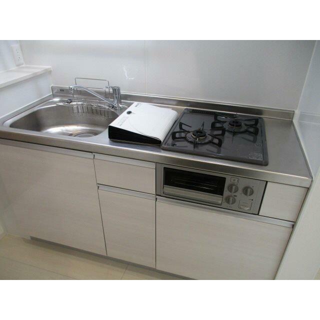 キッチン　グリル付き☆２口ガスコンロ