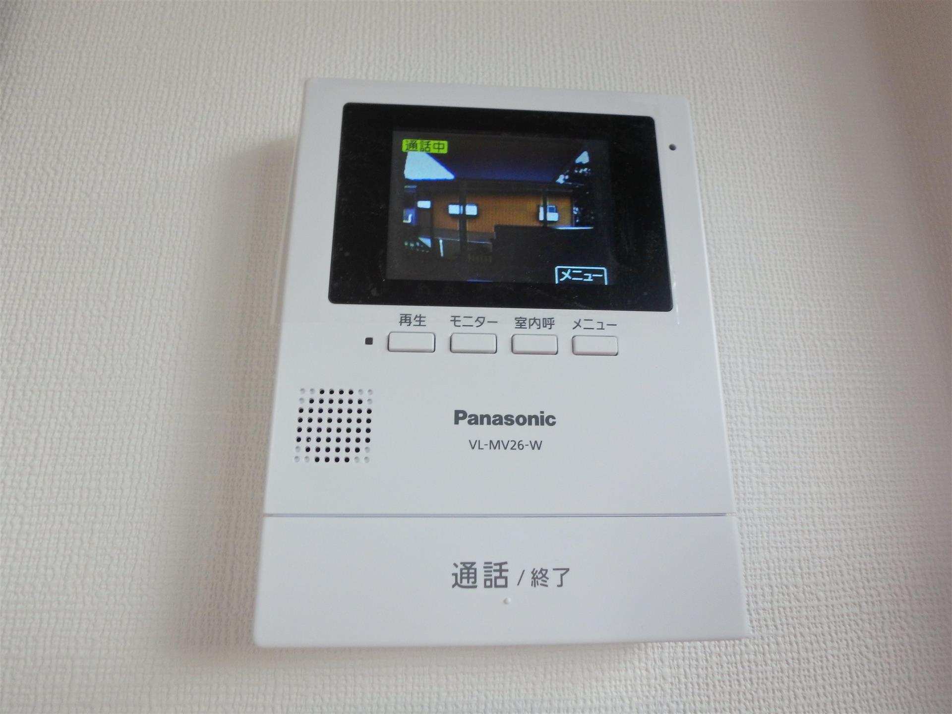 セキュリティ　来訪者を確認出来るTVモニターホン付きです