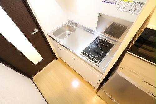 キッチン　お掃除らくらく2口コンロ付（手前のみIＨ専用）ワイドキッチン