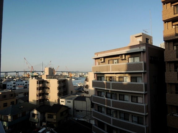 洗面設備　高層階からの眺望