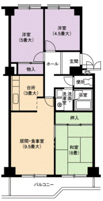 神宮東パークハイツの間取り写真