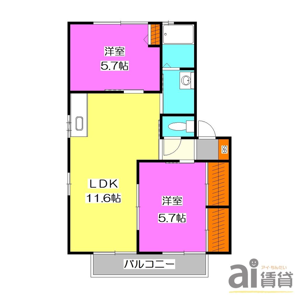 西武新宿線 狭山市駅 徒歩14分 2階建 築25年の間取り写真