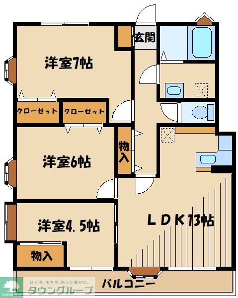 小田急小田原線 渋沢駅 徒歩12分 2階建 築35年の間取り写真