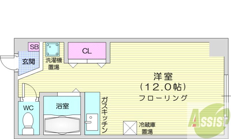 地下鉄東豊線 東区役所前駅 徒歩5分 4階建 築50年の間取り写真