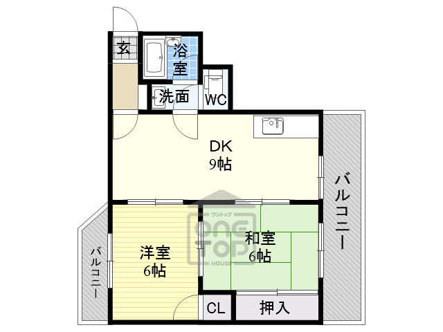 コーポ白樺古市の間取り写真