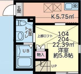 小田急線 生田駅 徒歩6分 2階建 築3年の間取り写真
