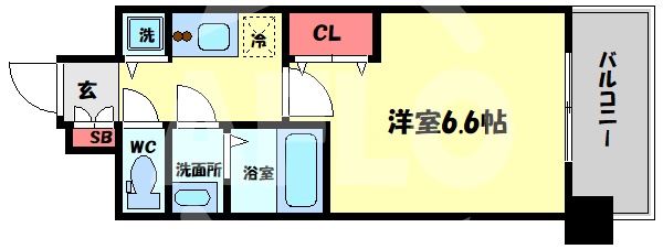 地下鉄堺筋線 北浜駅 徒歩14分 14階建 築11年の間取り写真